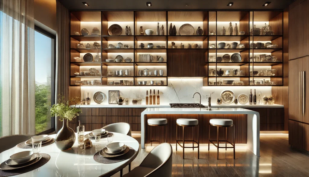 6. Open Shelving
