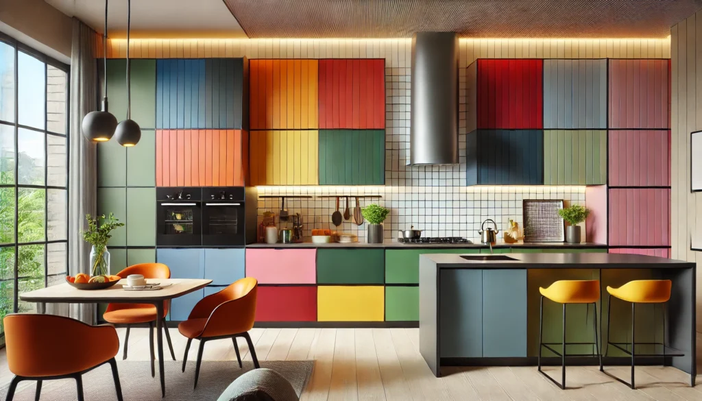 33. Color-Blocked Cabinets