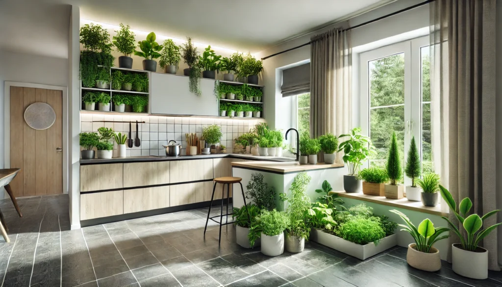 44. Pops of Greenery